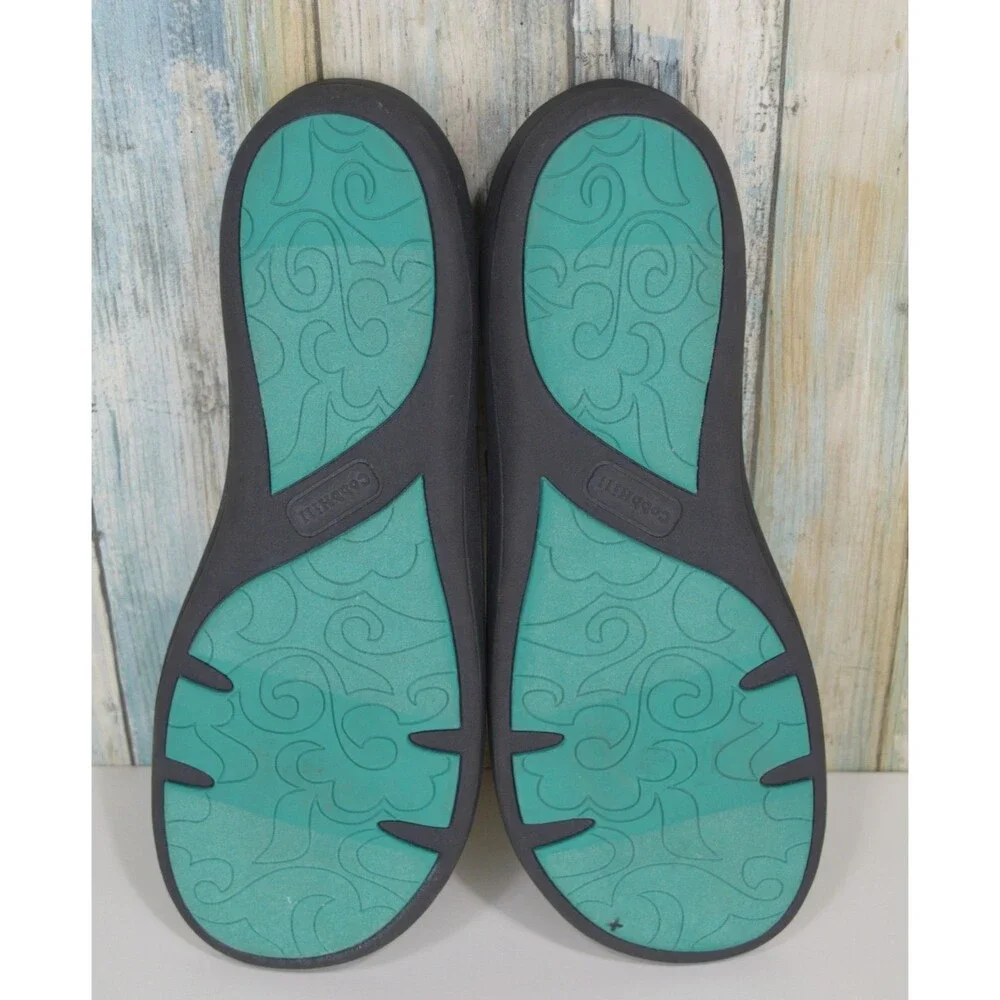 Cobb Hill By New Balance Women's Flip Flops Size 11 Black Blue Elastic Sandals - Picture 6 of 9